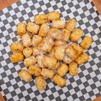 Parmesan Tater Tots 1 Serving · Crispy tater tots baked to perfection and tossed in Parmesan cheese.