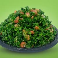 Tabouleh · Chopped parsley, green onion, cracked wheat, diced tomato tossed with olive oil and lemon ju...