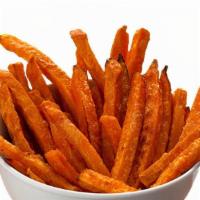 Sweet Potato Fries · Best dipped in honey mustard sauce