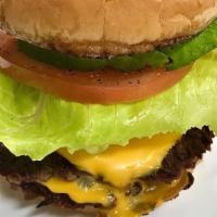 Victory Vegan Burger · Impossible meat, Vegan bun, Vegan Cheddar Cheese,  Pickles, Vegan Thousand Island dressing, ...