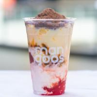 Cholaos · Shaved ice on the bottom with pineapple, berries, passion fruit, soursop, heavy cream, conde...