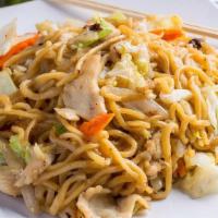 Thai Chow Mein (L) · Wok stir-fried Chinese chow mein with. cabbage, carrot and onion.