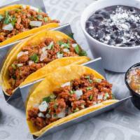 Beyond Meat® Street Tacos · Beyond Meat-Chopped Onions-Cilantro-Corn Tortillas