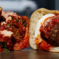 Meatball Sandwich · Our Steaming Meatballs served  with delicious Marinara Sauce, fresh Mozzarella Cheese, and t...