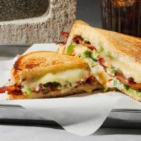 The Jalapeno Cheddar Sandwich · Melted Cheddar and pepperjack cheese with jalapenos and chipotle mayonnaise grilled between ...