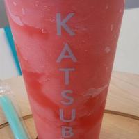 Watermelon Slush · A refreshing iced watermelon slush using fresh organic watermelon.  600ml / 20oz.