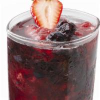 Berry Berry Lemonade · A fresh berry fruit tea.  Served with a strawberry puree and blueberry compote.  Garnished w...