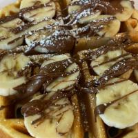 Nutella & Banana  · Fresh Waffles, Nutella, Banana, Powdered Sugar