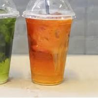 Trà Thái Xanh · Green Thai Iced Tea with Milk.