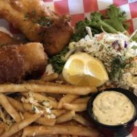 Fish & Chips Starter · Two pieces of hand battered fish fillets made in house with Anchor Steam beer batter, served...