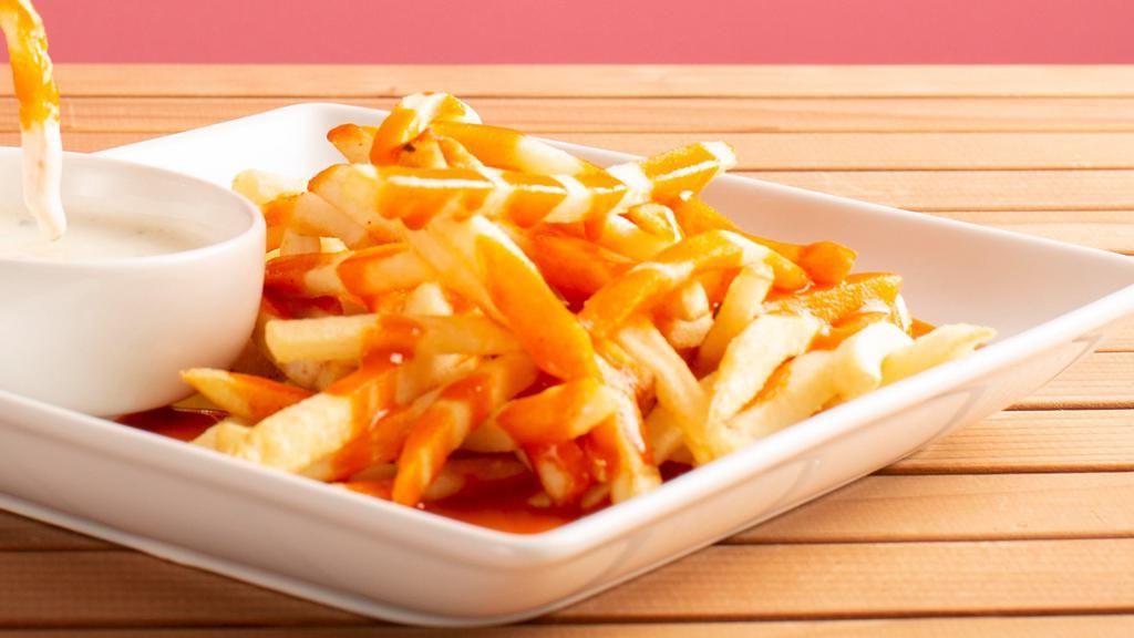 Buffalo Fries · Buffalo sauce drizzle, with ranch dipping sauce.
