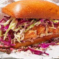 Fish (Don'T Have) Fingers Sandwich · Tempura Fried or Roasted Fish of the moment | Kosho Tartar Sauce | Yuzu Cabbage Slaw | Milk ...
