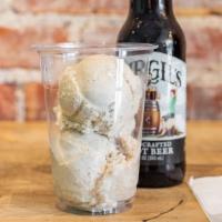 Root Beer Float · Two Scoops of our Madagascar Vanilla Bean Ice Cream served with a Virgil Root Beer on the si...