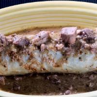Chile Verde Burrito · Pork cooked in your special chile verde salsa, rice, beans, and cheese.