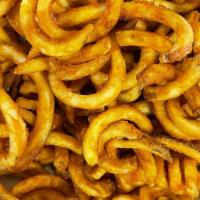 Curly Fries · Comes with ketchup.