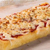 Pizza Bread · Pizza sauce, Italian seasoning, and mozzarella. 280 cal.