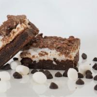 Krispy Peanut Butter Marshmallow Brownie · | LAYERS | Crisp rice cereal / peanut butter milk chocolate glaze + marshmallows
| BASE | Ch...