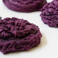 Ube Mochi Cookie · | Additions | N/A
| Base | Ube (purple yam) 

|| ALLERGENS || WHEAT, EGGS, MILK, SOY, ALMOND