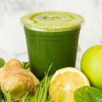 Specialty Green Juice · Granny Smith apple, lemon, cucumber, kale, ginger, Swiss chard, Collard green, Spinach, and ...