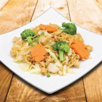 Chow Mein: Veggies · Cabbage, broccoli, carrots, onion, green onions.