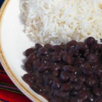 Black Beans & White Rice · Traditional Cuban black beans with white rice.