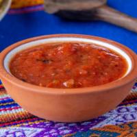 Fuego Salsa. · Our signature fire roasted salsa with a hint of chipotle (spicy).