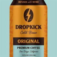 Dropkick Original Cold Brew · Smooth & creamy nitro cold brew coffee, 12oz can