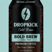 Dropkick Bold Brew · Nitro cold brew coffee with an extra kick, 12oz can