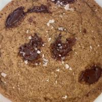 Salted Chocolate Chip Cookie · dark chocolate, Maldon sea salt