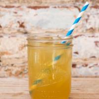 Summertea · iced organic peach green tea, mint lemonade