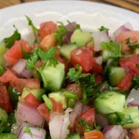 Shirazi Salad · cucumber, tomato onions parsley.