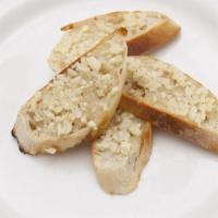 Bruschetta All'Aglio · Toasted garlic bread.