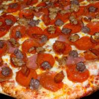All Meat Pizza - Large · Pepperoni, sausage, meatballs, ham and salami. All pizzas made w/ our homemade sauce, dough ...