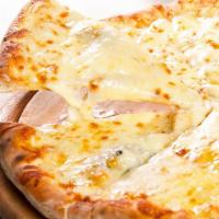 White Pizza - Large · Alfredo sauce base with mozzarella, then add your favorite toppings. All pizzas made w/ our ...