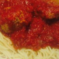 Spaghetti With Meatball · All pasta entrées include a side dinner salad