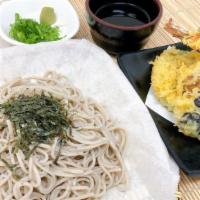 Tenzaru Soba · Cold Soba Noodle with Shrimp and Veggie Tempura