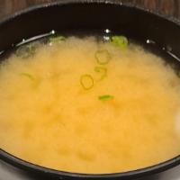 Miso Soup · Bean paste soup with green onion