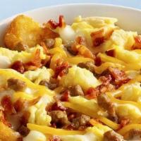 Low Carb Bowl · Scrambled eggs, bacon, sausage and cheddar cheese
