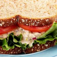 Tuna Salad Sandwich · Tuna Salad (tuna, almonds, celery, mayo), lettuce tomato and mayo