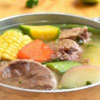 Caldos (Soups) · ( soup of your choice ) with rice, veggies and home made tortillas.