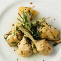Artichokes · Sautéed with garlic onion and basil in extra virgin olive oil.