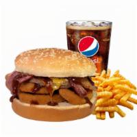 #17 Western Burger · Combo includes Fries and Drink