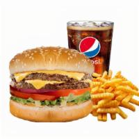 #16 Double Double Cheese Burger · Combo includes Fries and Drink