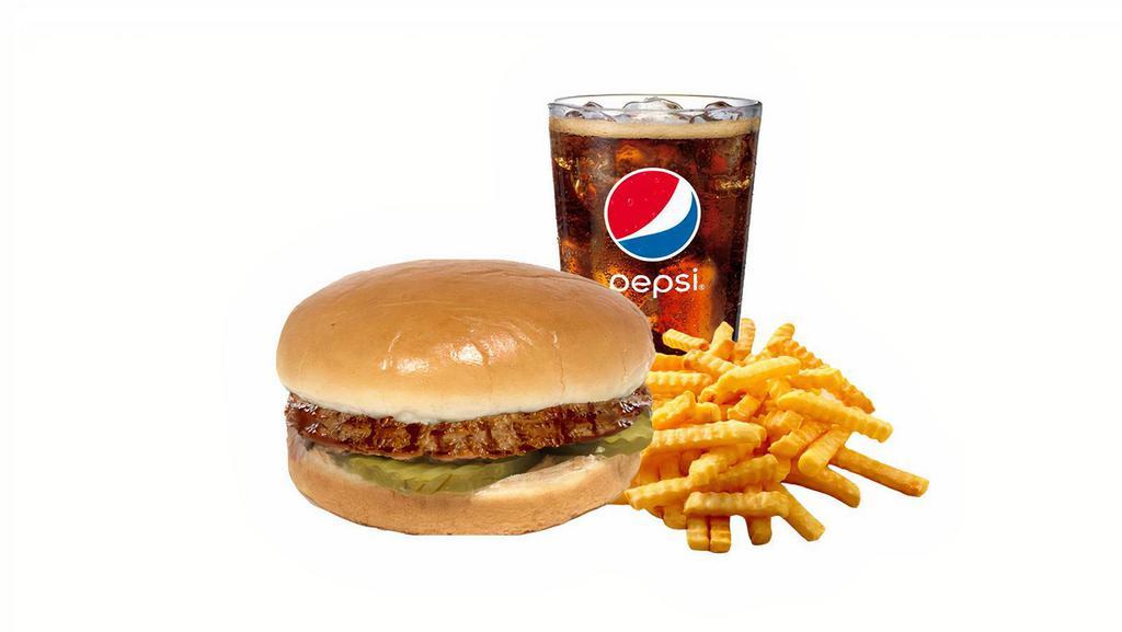 #4 Kids Burger · Super sauce and pickles. Combo includes Fries and Drink