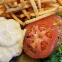 Pepper & Cheese Burger · A 1/3 pound of meat with mayonnaise lettuce tomato onion and pickle with our own sauce. made...