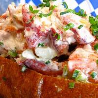 Bpo Lobster Roll · hot with drawn butter or cold with house aioli, brioche roll, and old bay fries