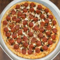 Pepperoni & Mushroom Gluten Free Pizza · Gluten Free Pepperoni & Mushroom Pizza