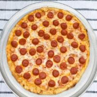Pepperoni Pizza 14 Inch · Pepperoni Pizza made with all homemade ingredients