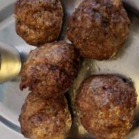 Greek Style Meatballs · Keftedes. Ground beef mixed with our own special blend of Greek seasonings. Served with a si...