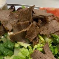 Gyro Salad · Athenian salad with Chicago style gyro meat. Served with tzatziki.